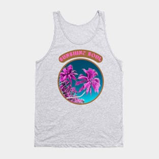 Sunshine soul pink palm trees Tank Top